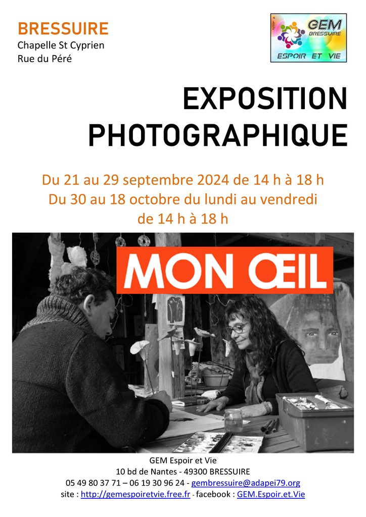 Exposition photographique "Mon oeil"