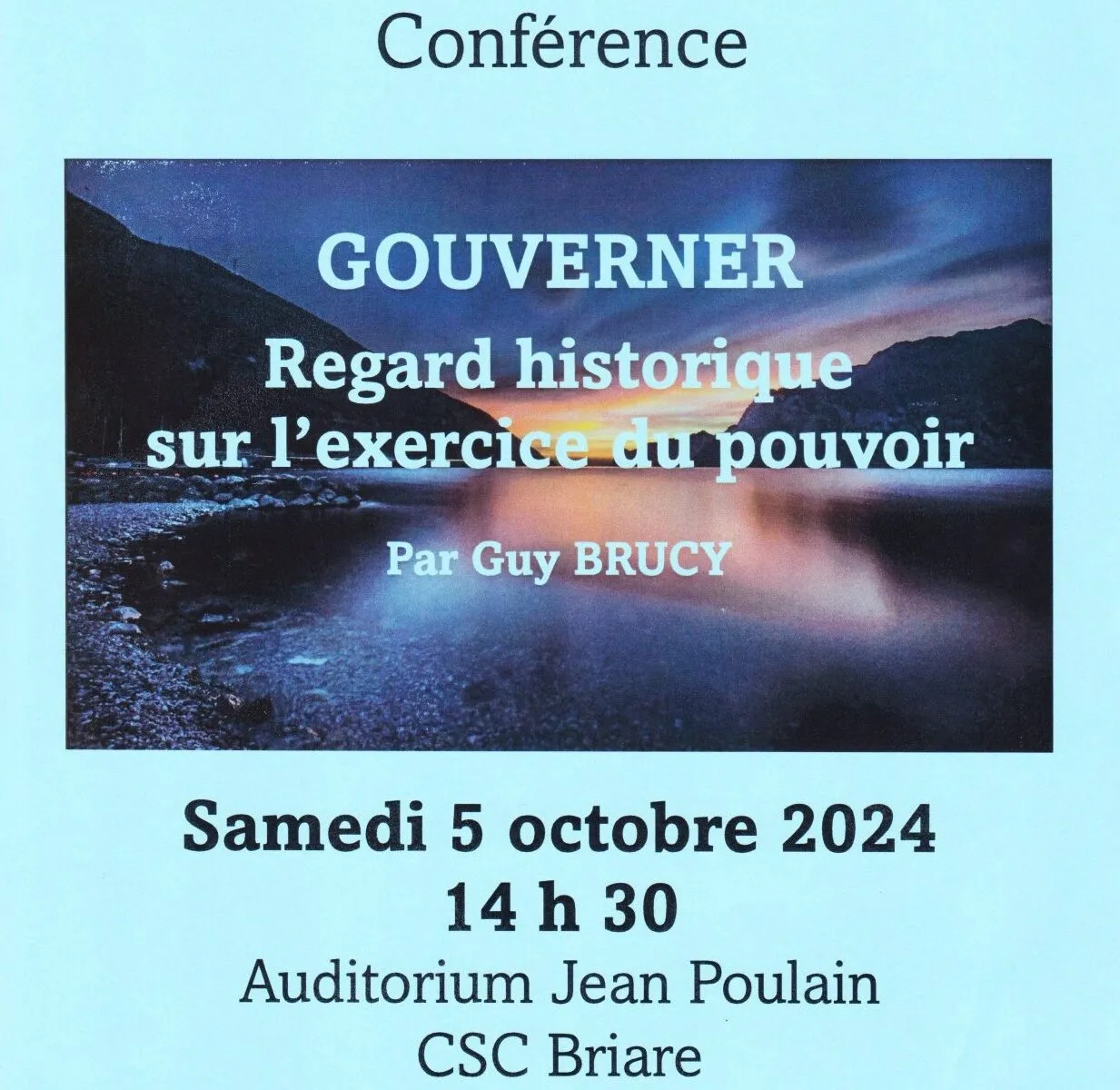 Conférence "Gouverner regard historique sur l'exercice du pouvoir"