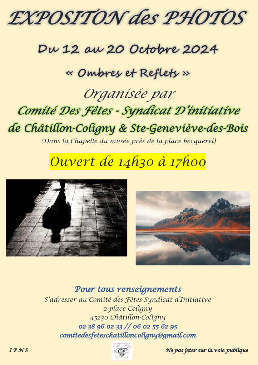 Exposition de photos "Ombres et Reflets"