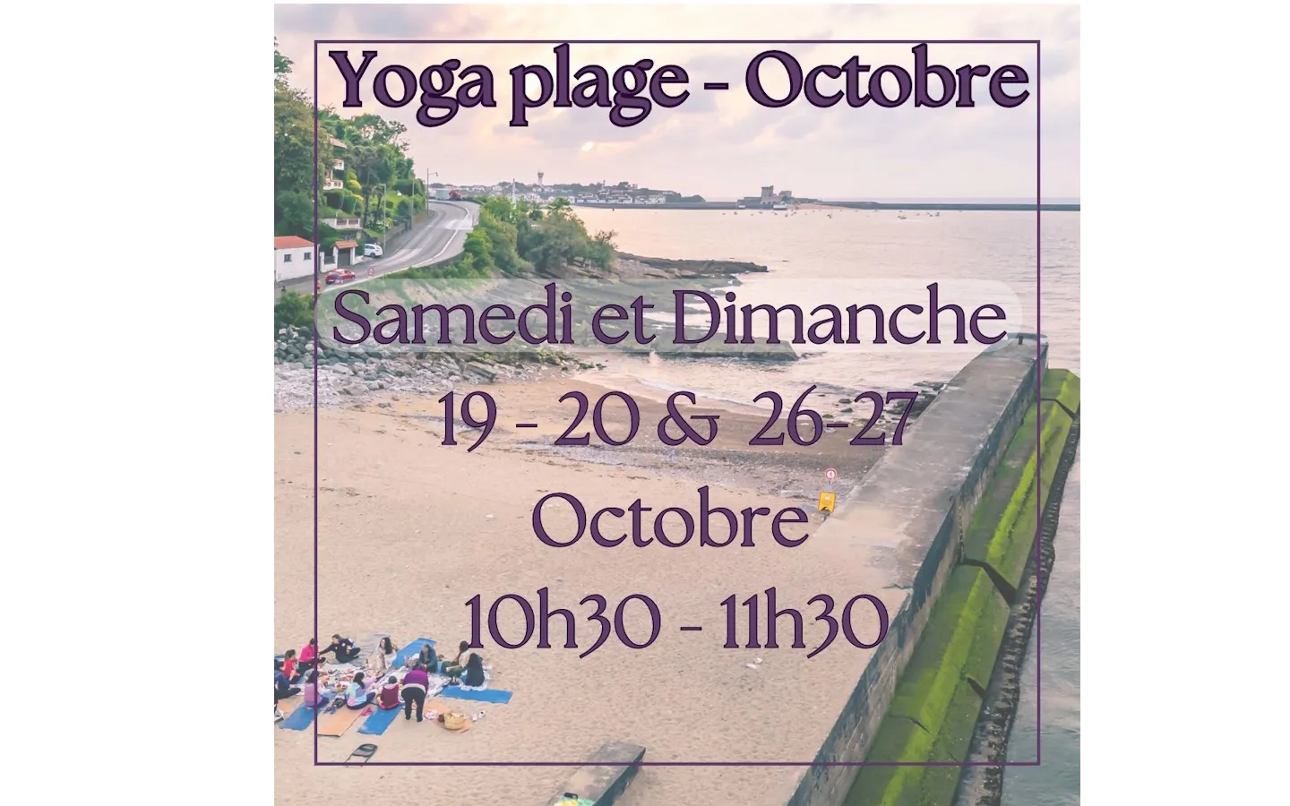 Cours de yoga plage