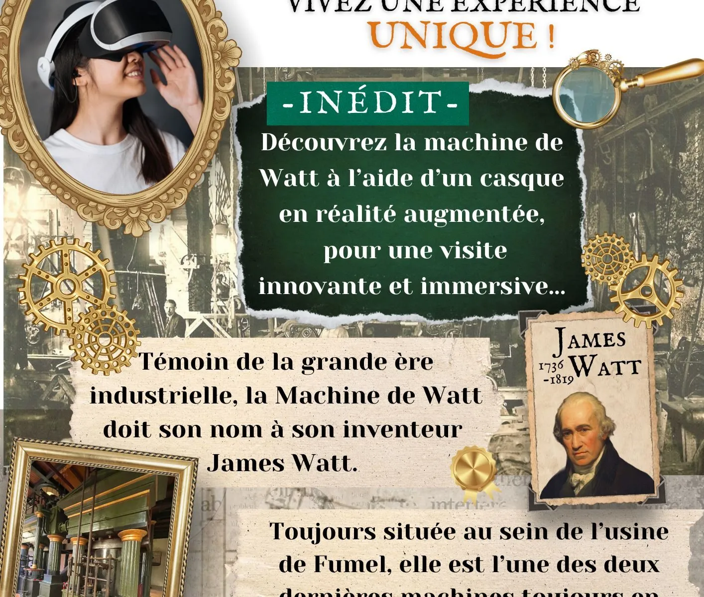 Visite Virtuelle de la Machine de Watt