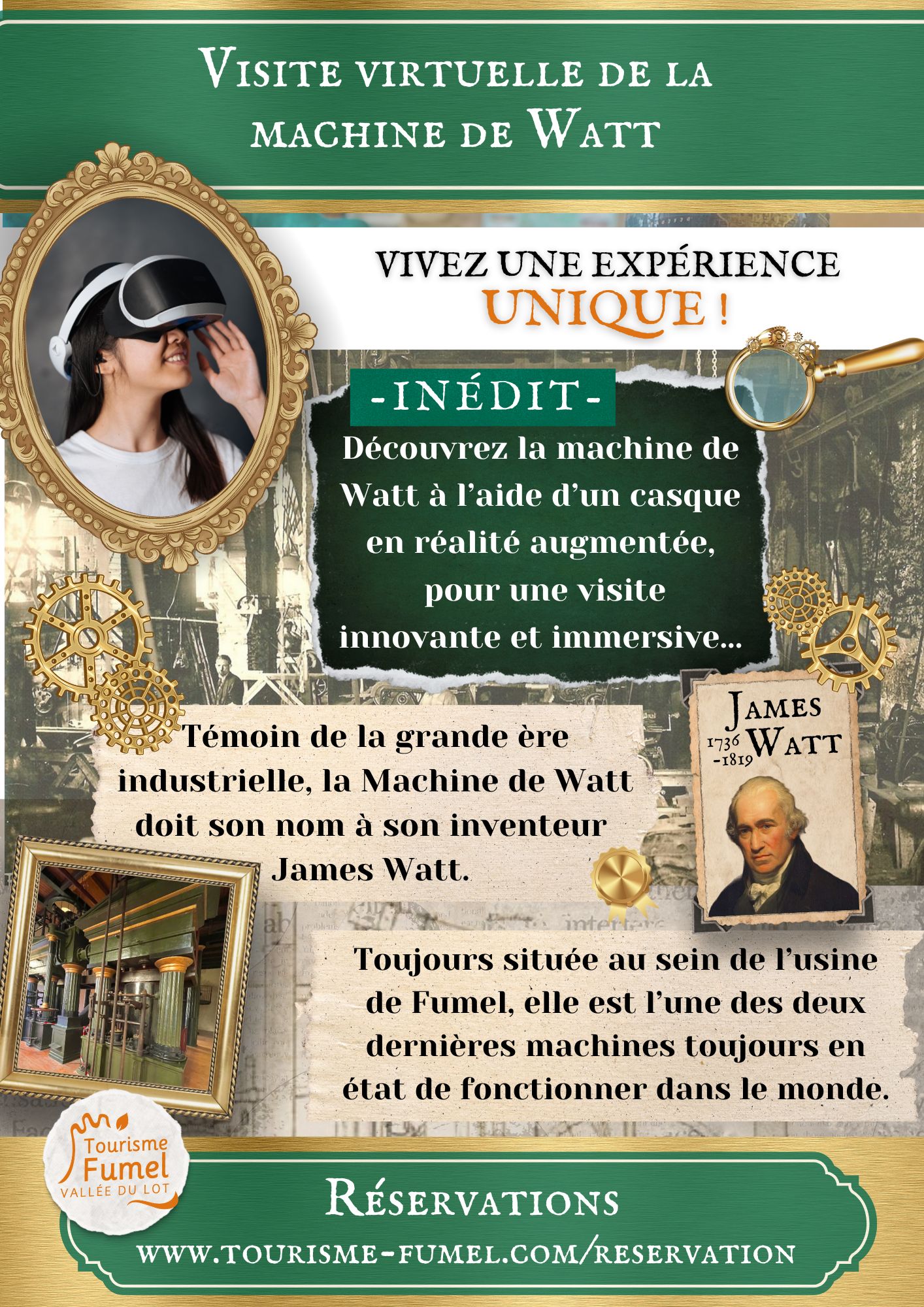 Visite Virtuelle de la Machine de Watt