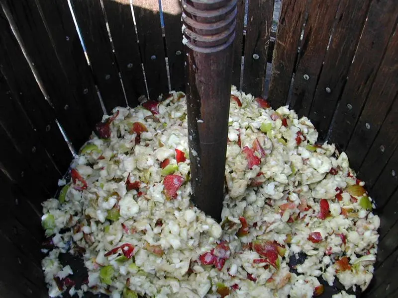 Atelier pressurage des pommes