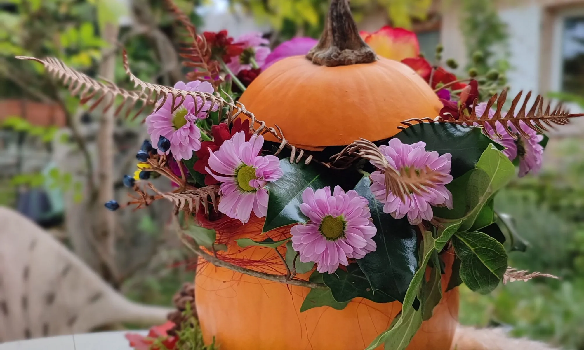 Atelier décoration Halloween "Citrouilles fleuries"