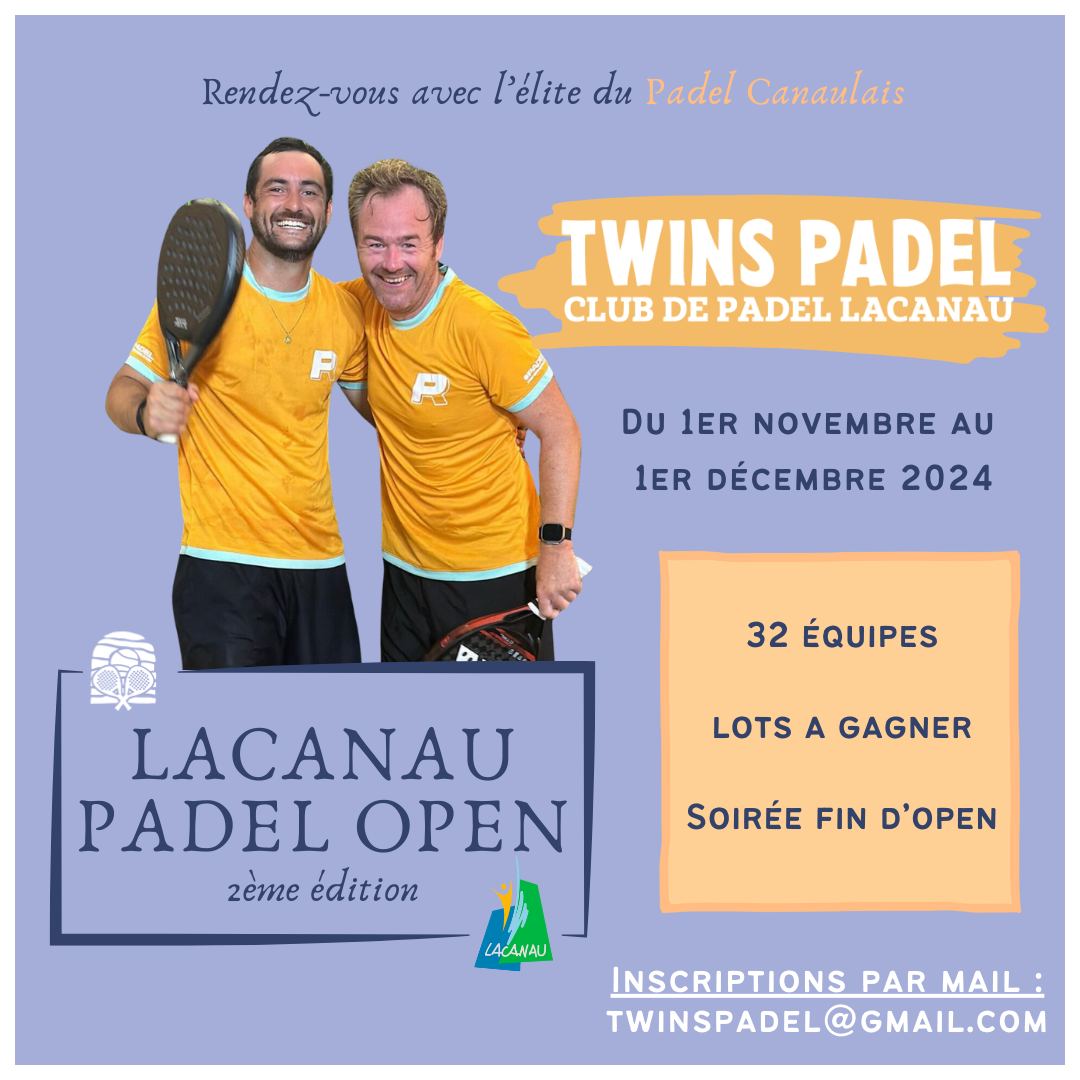 Lacanau Padel Open sur inscription