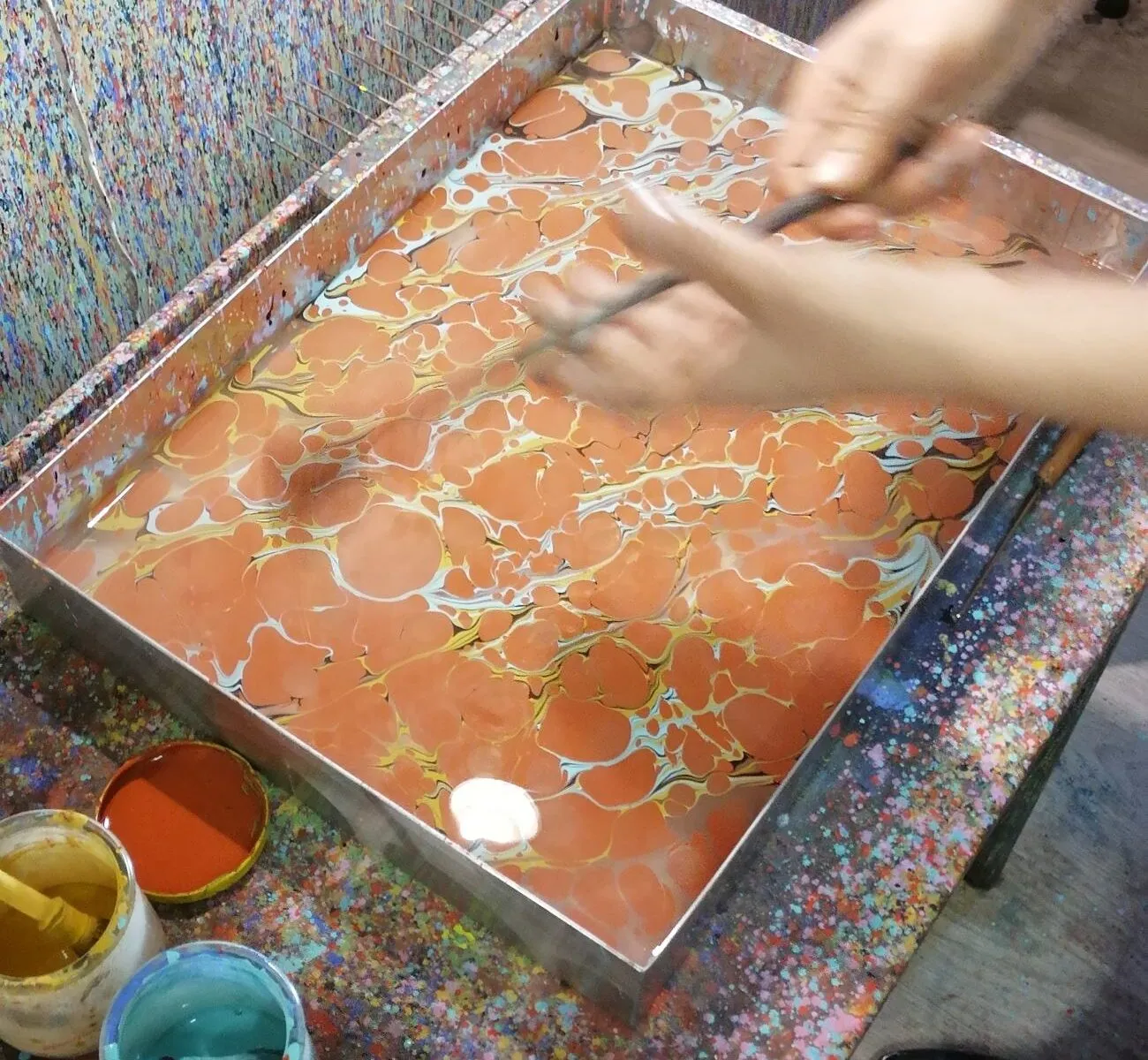 Atelier de pratique artistique | Marbrage ebru