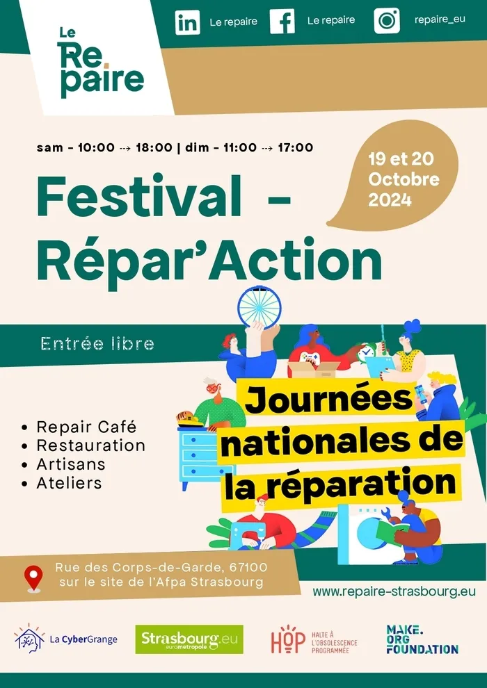 Festival Répar'Action Le Repaire [Atelier d'auto-réparation] Strasbourg