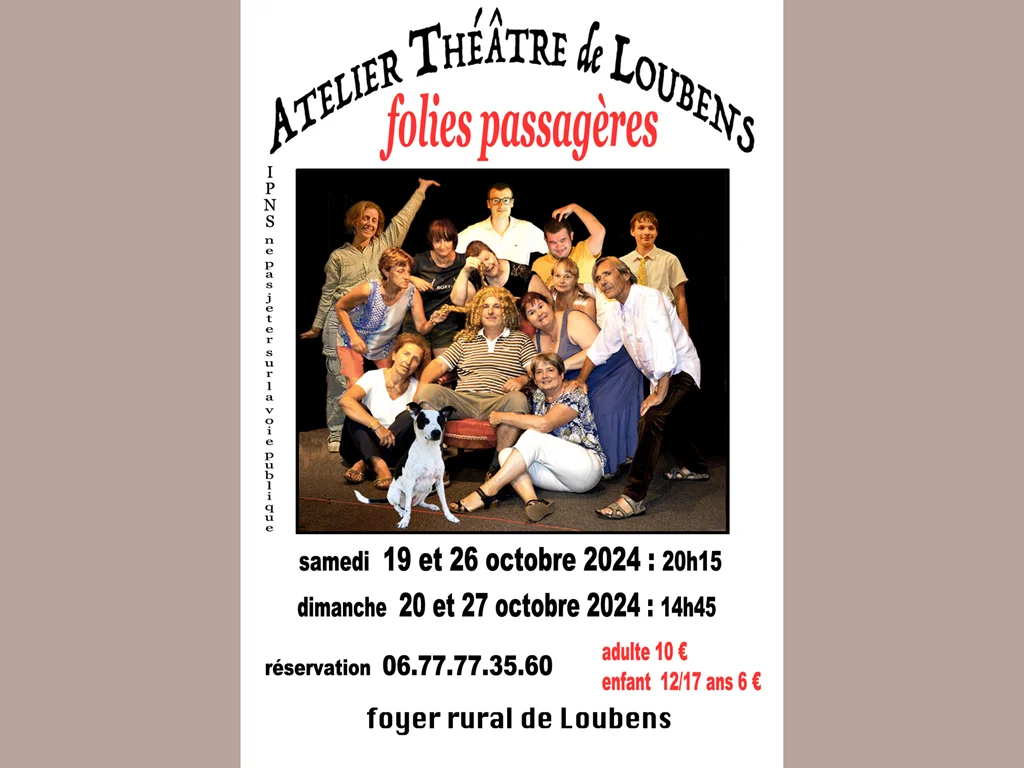 "Folies passagères" de l'atelier théâtre de Loubens