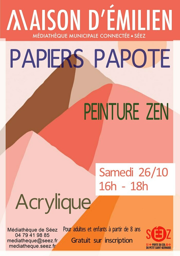 PAPIER PAPOTES : Atelier créatif Maison d'Emilien - Médiathèque de Séez Séez