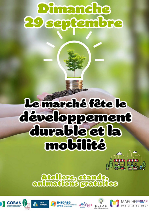 Le marché fête le développement durable et la mobilité