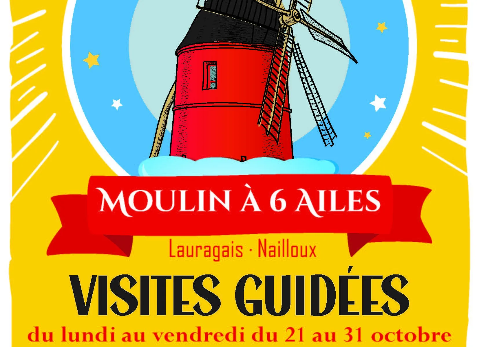 VISITE DU MOULIN A 6 AILES DE NAILLOUX ET ATELIER PAIN