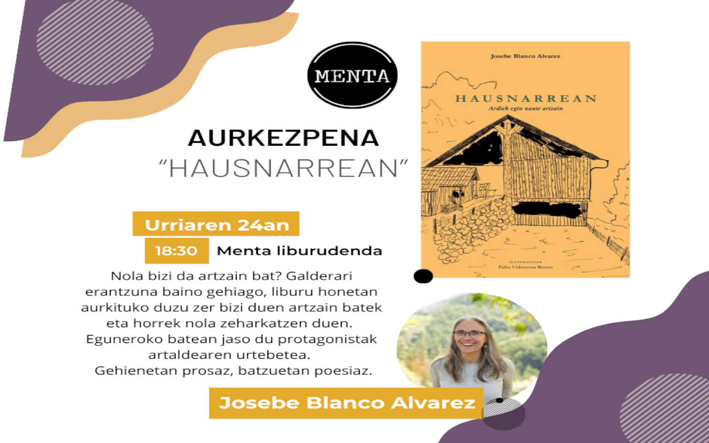 Présentation en basque du livre "Hausnarrean" de Josebe Blanco Alvarez