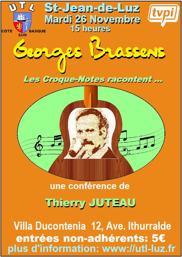 Conférence de l'Université du Temps Libre Georges Brassens Les Croque-notes racontent