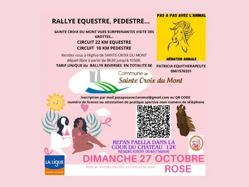 Rallye équestre et pédestre pour Octobre rose