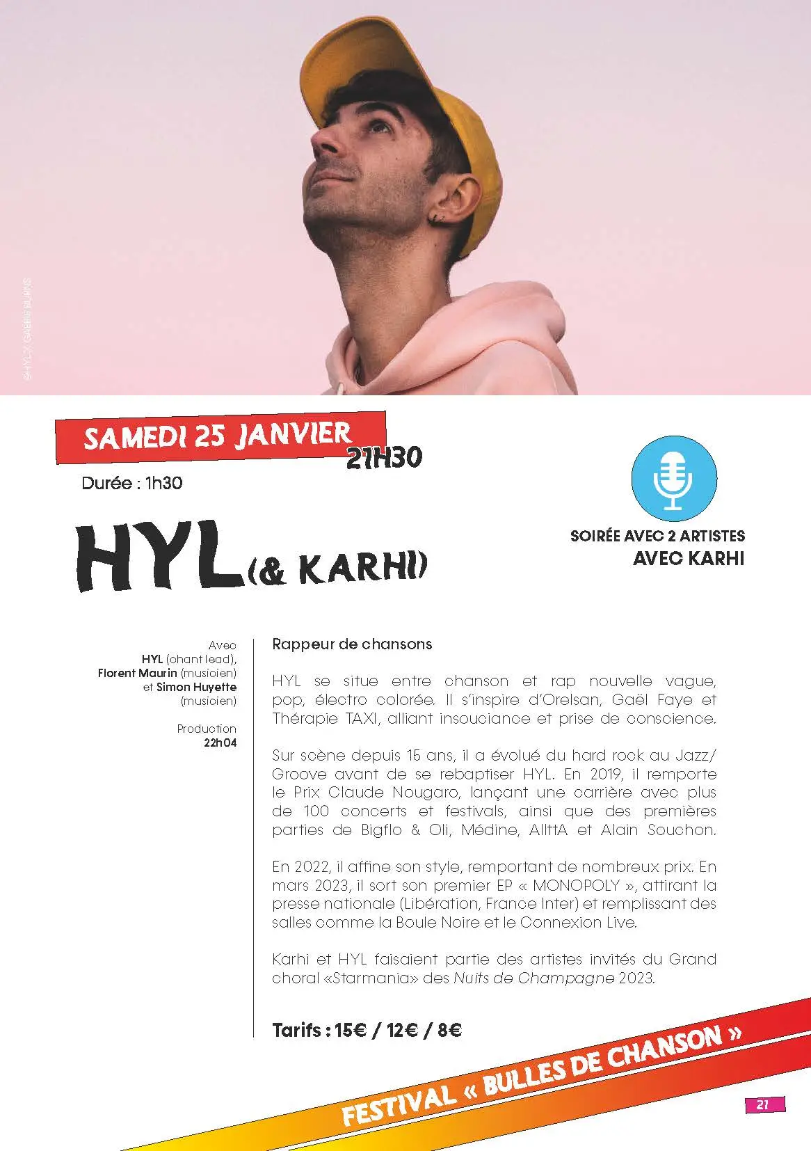 Festival Bulles de chanson HYL (et Karhi)