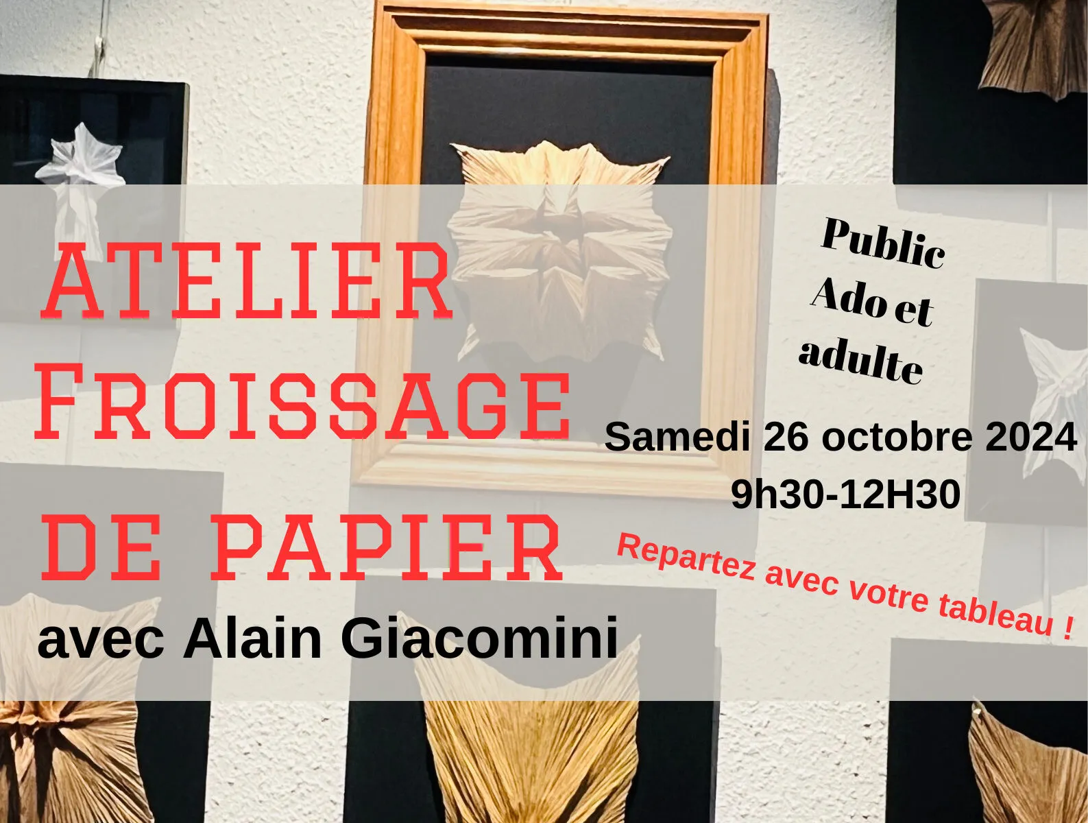 Atelier froissage de papier