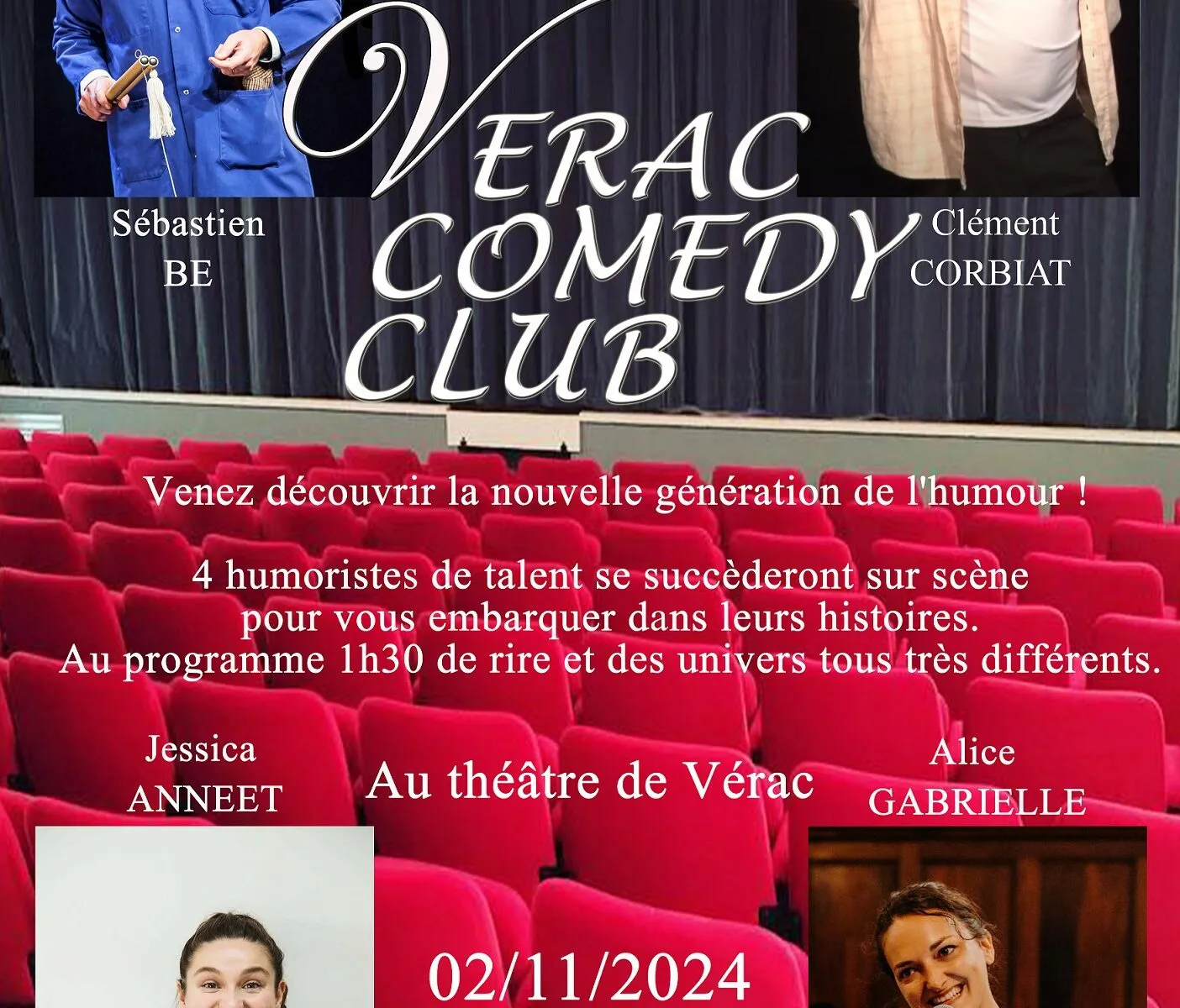 Vérac Comédie Club LA soirée à ne pas louper !".