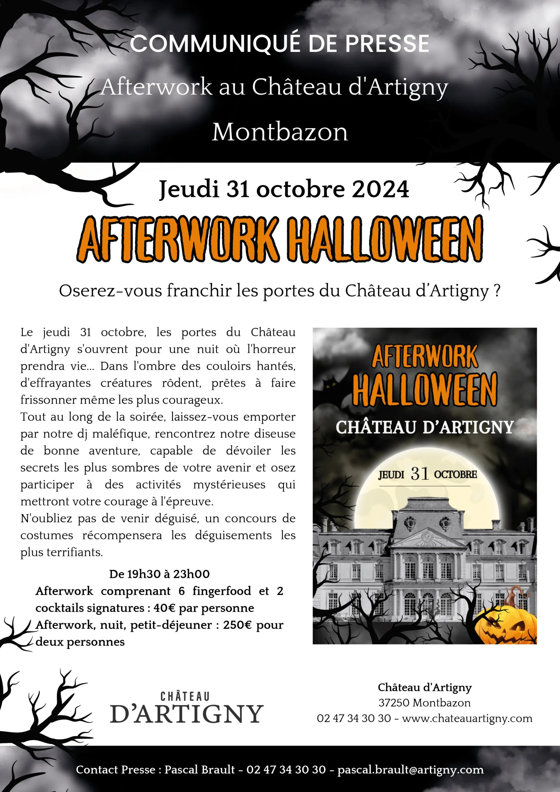 Afterwork d'Halloween au château d'Artigny