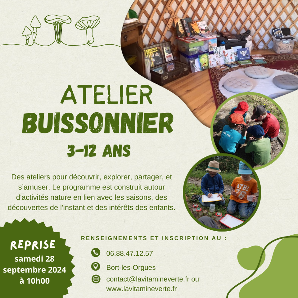 Atelier buissonnier 3-12 ans