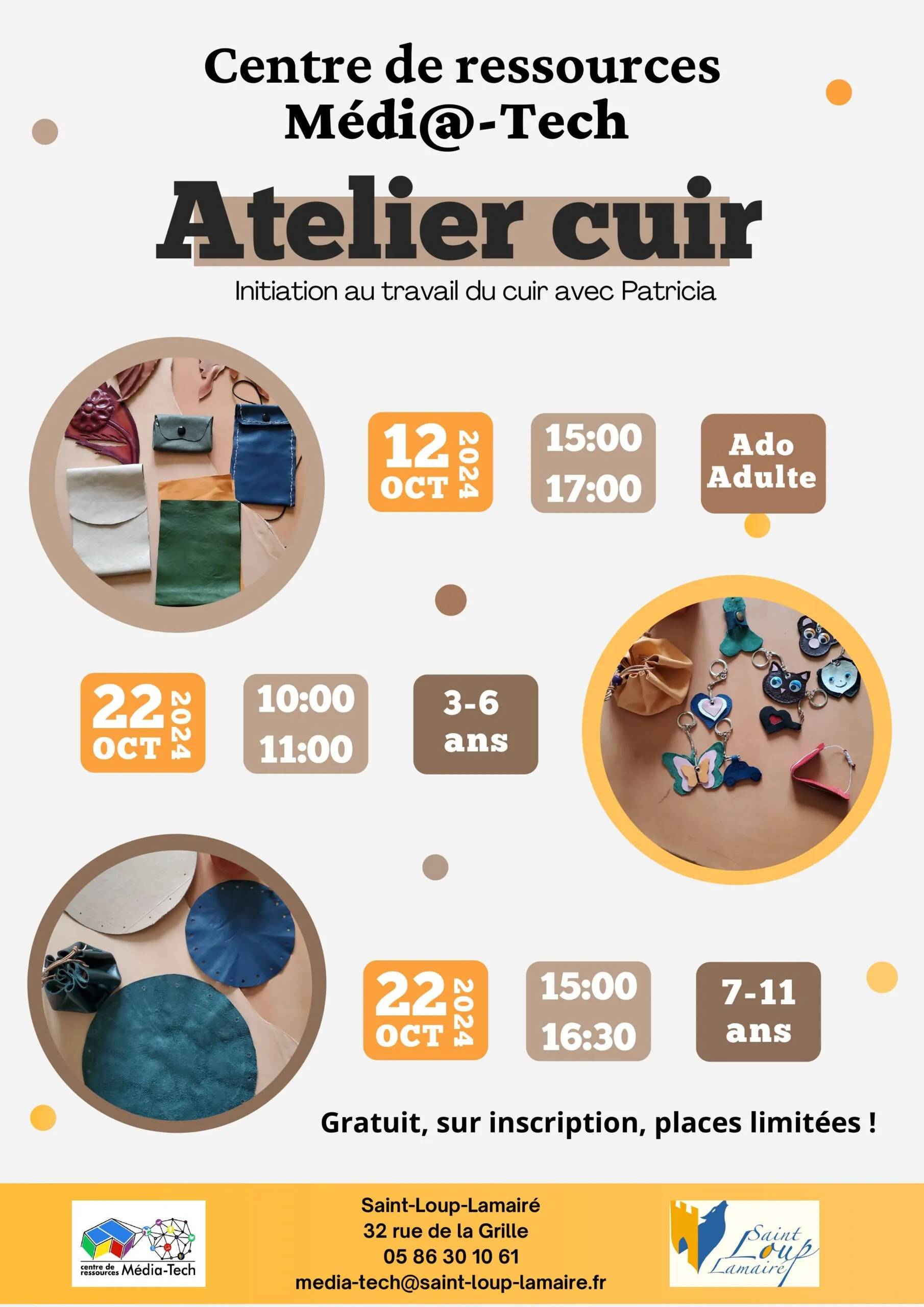 Atelier cuir (7-11 ans)