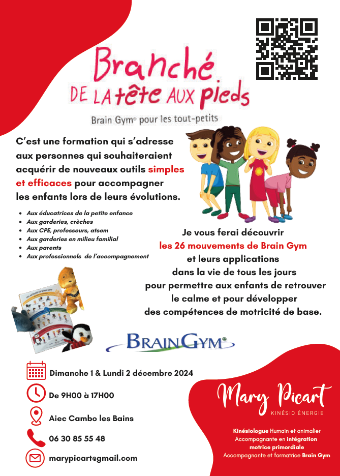 Atelier / Formation Brain Gym pour les tout-petits