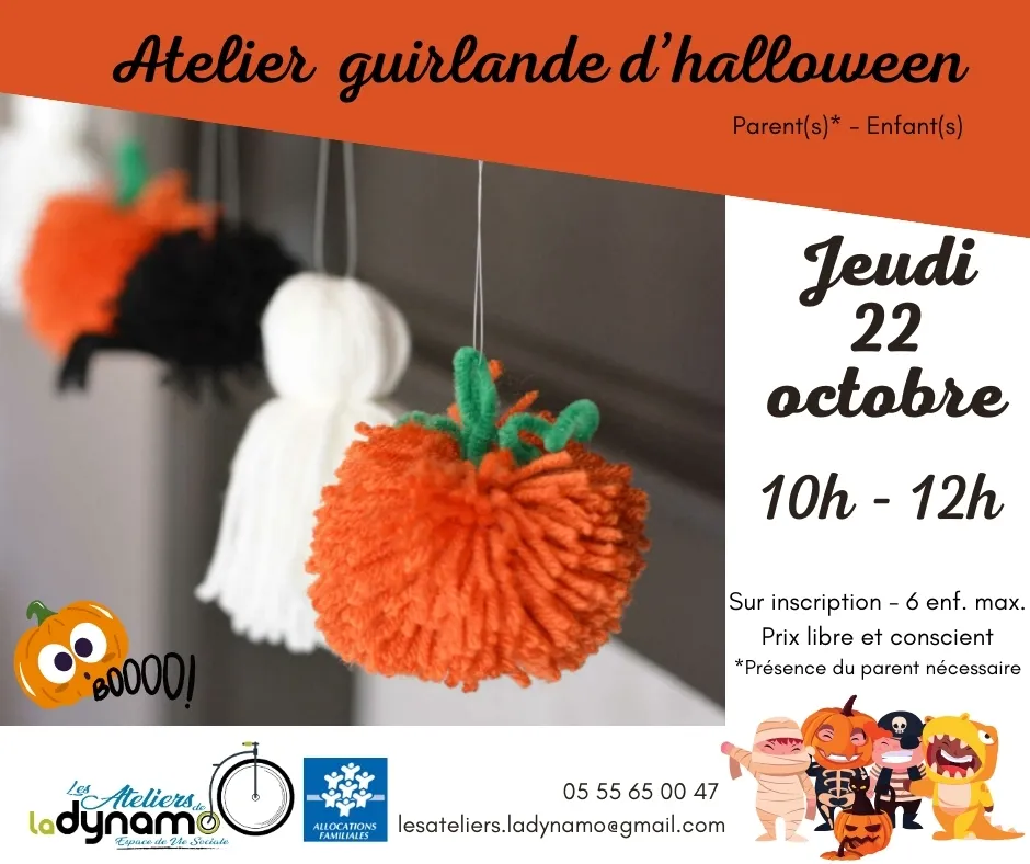 Atelier Parent(s)* Enfants(s) Guirlande d'Halloween