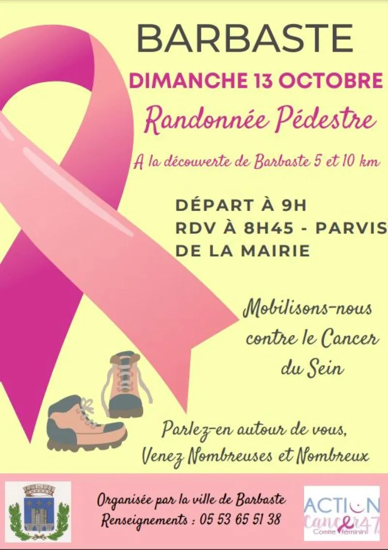 Randonnée pour Octobre Rose à Barbaste