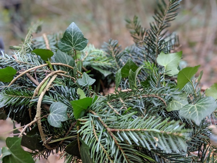 Fabrication de Couronne de Noël Bois de la Grange