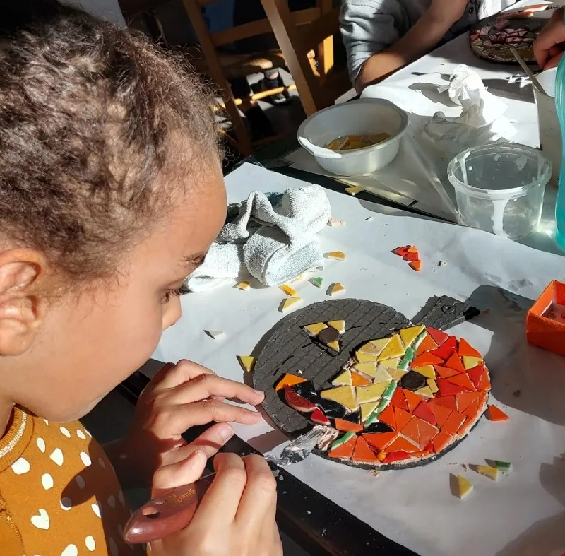 Atelier mosaïque "Citrouille d'Halloween"