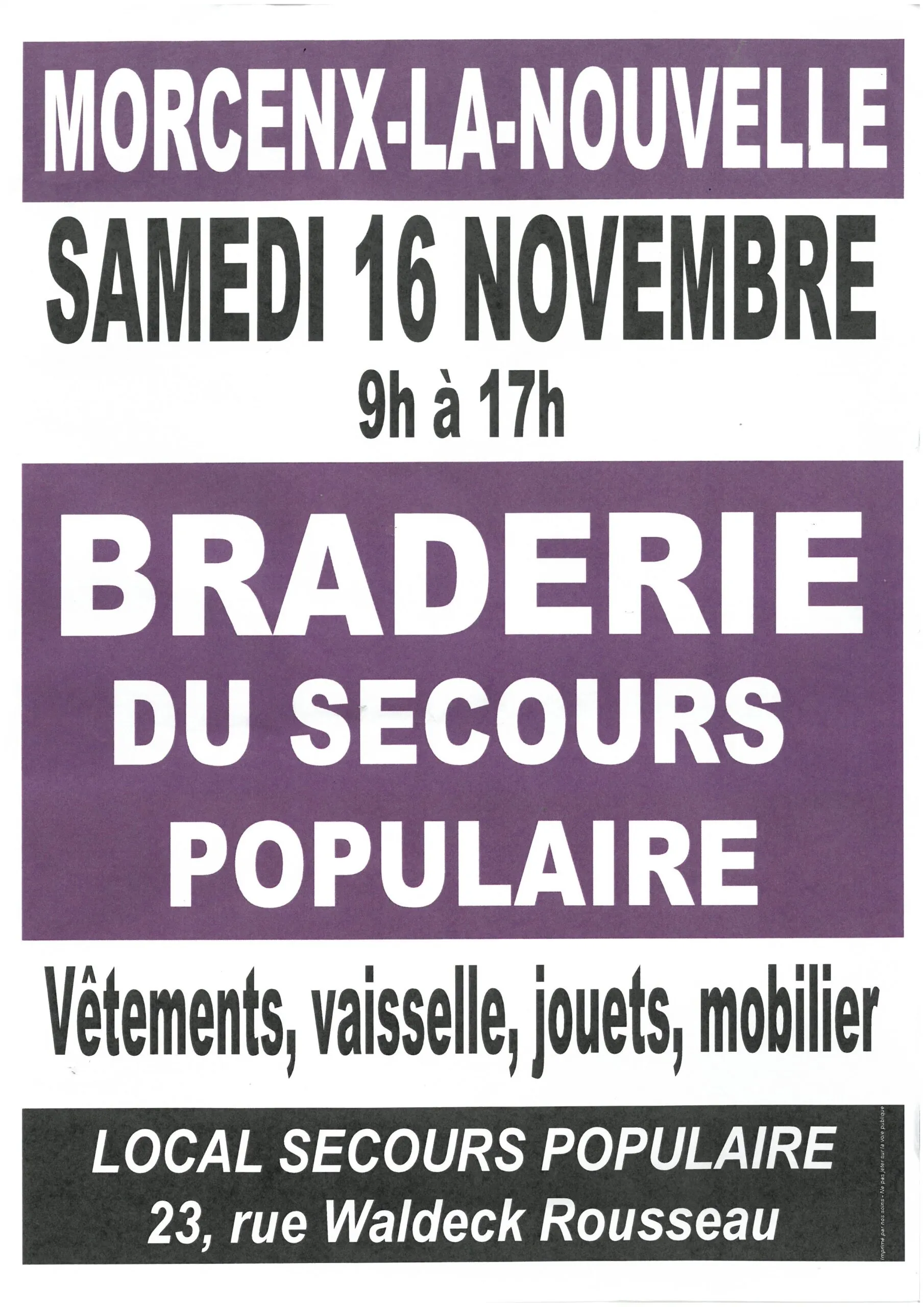 Braderie du Secours Populaire