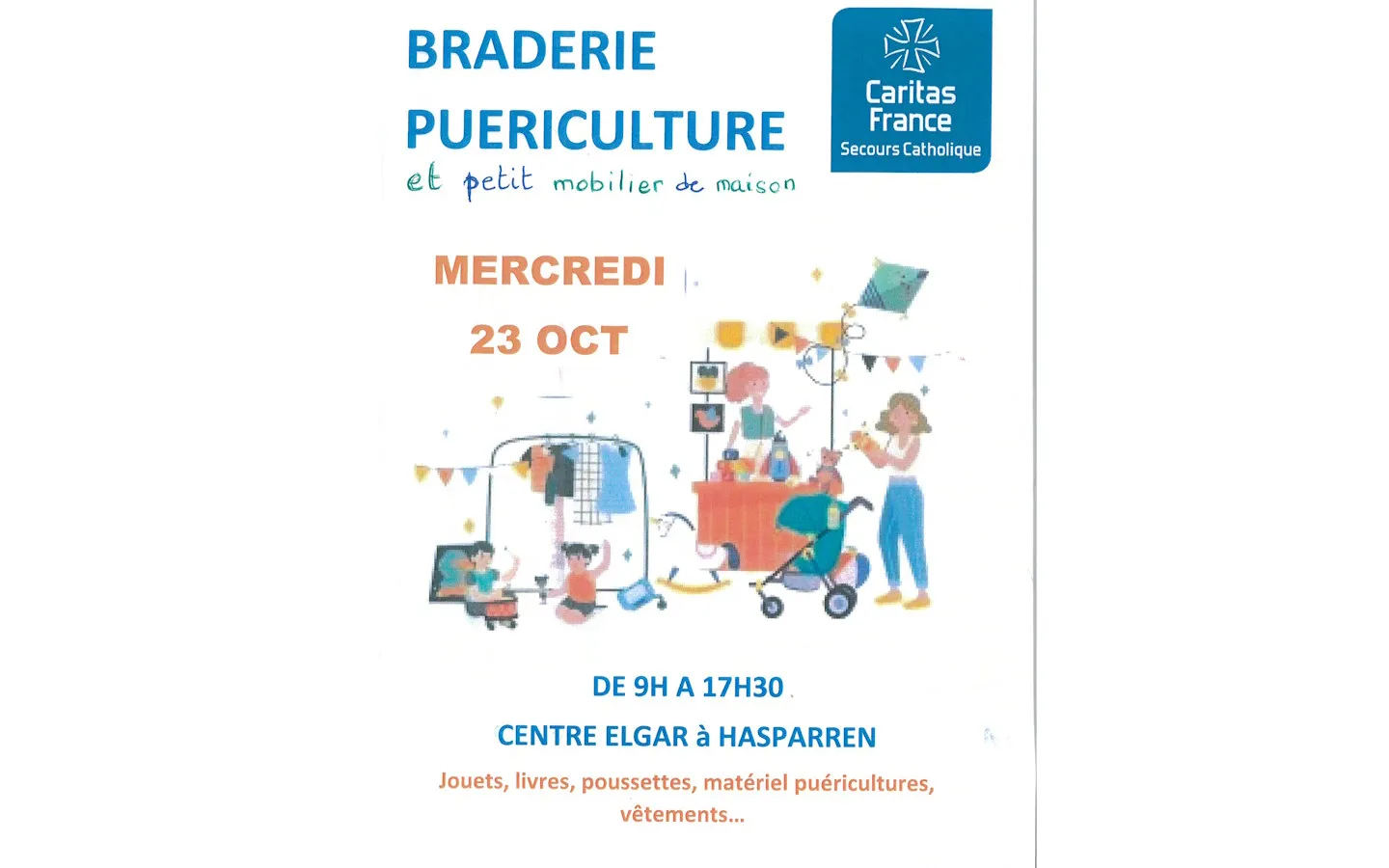 Braderie puériculture et petit mobilier de maison