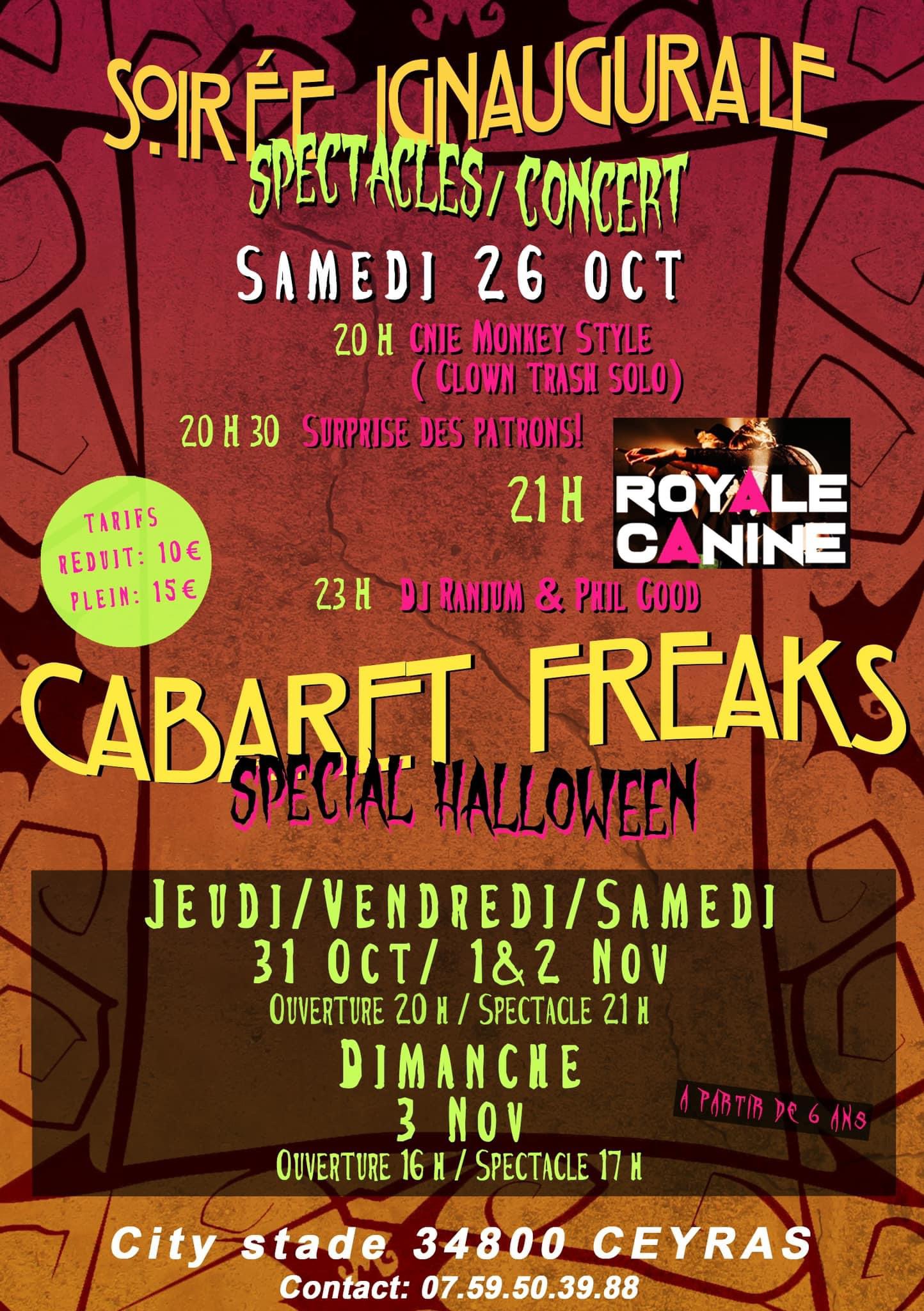 CABARET FREAKS SPECTACLE INAUGURALE