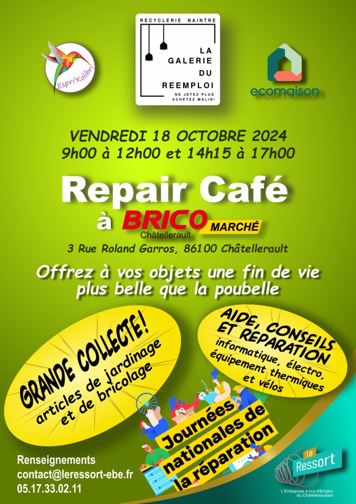 Café Réparation Bricomarché Châtellerault Châtellerault