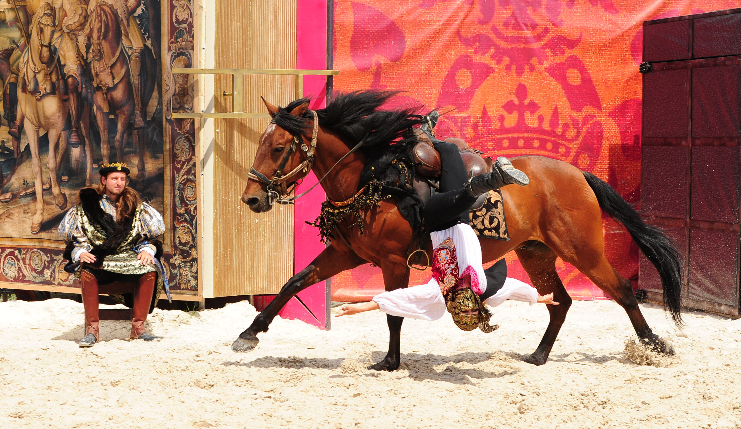 Spectacle chevaux et rapaces au château de Chambord François 1er