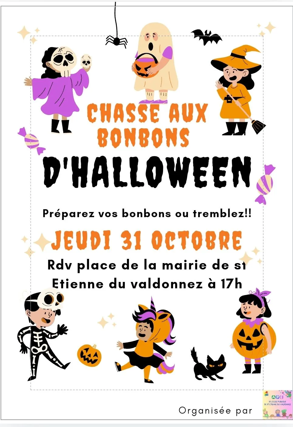 CHASSE AUX BONBONS D'HALLOWEEN