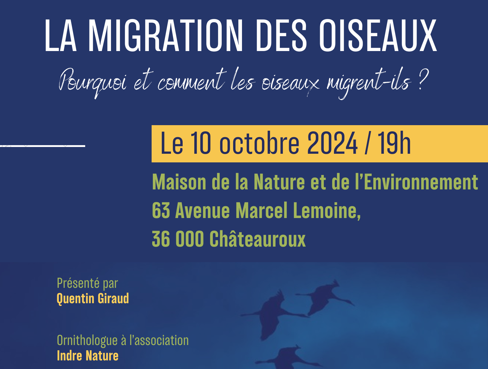 Confrénce "La migration des oiseaux"