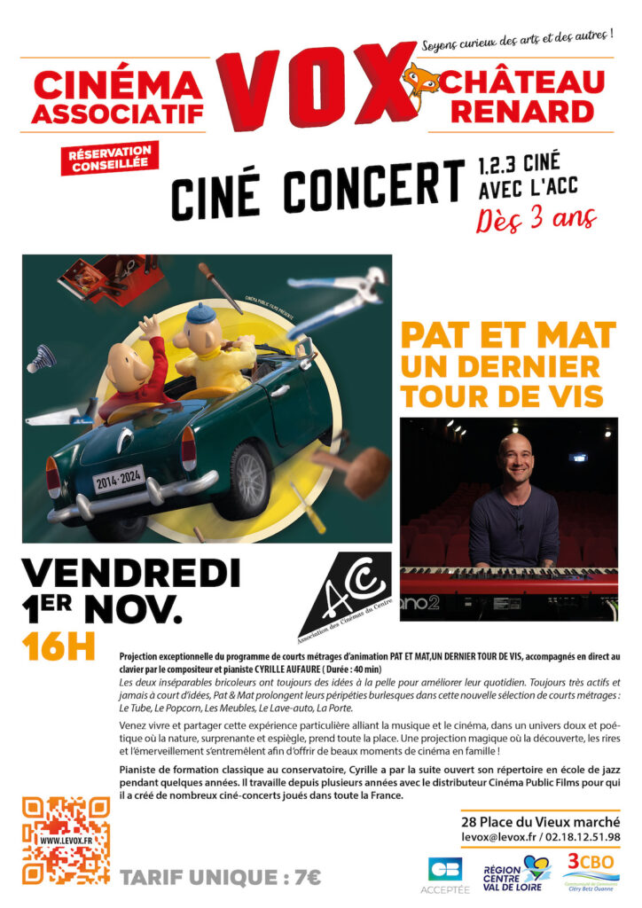 Ciné Concert "Pat et Mat un dernier tour de vis"