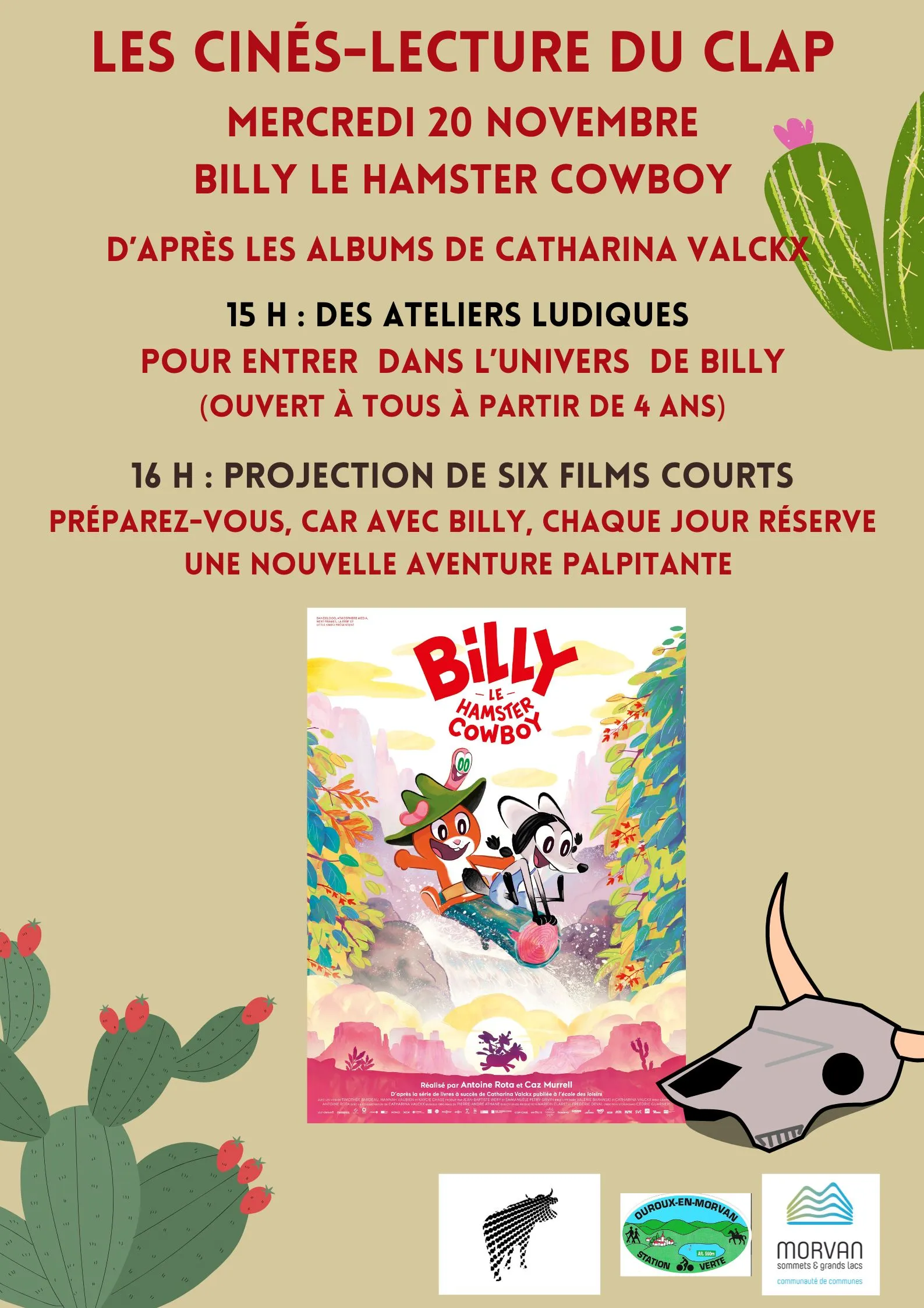 Ciné-lecture du CLAP Billy le Hamster Cowboy