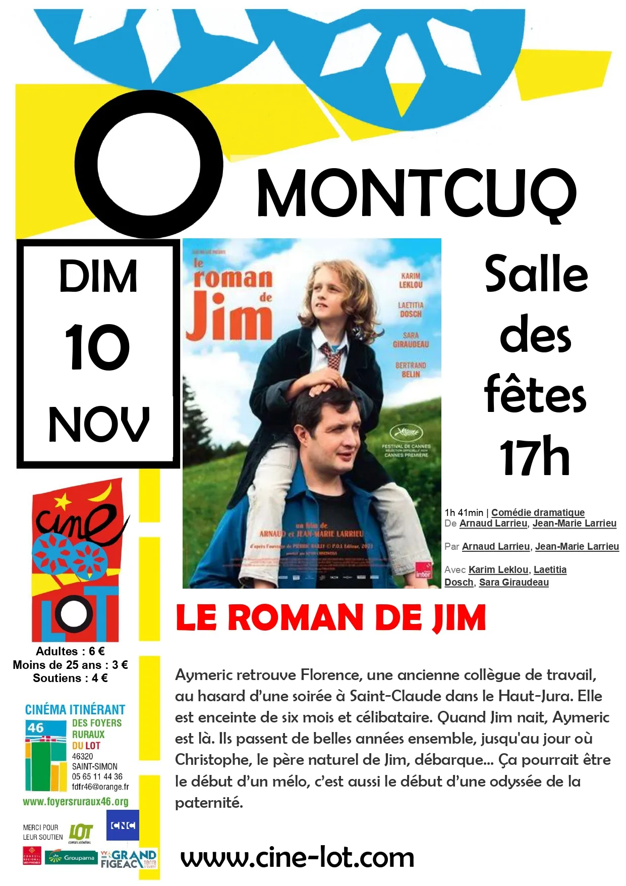 Ciné-Lot "Le roman de Jim"