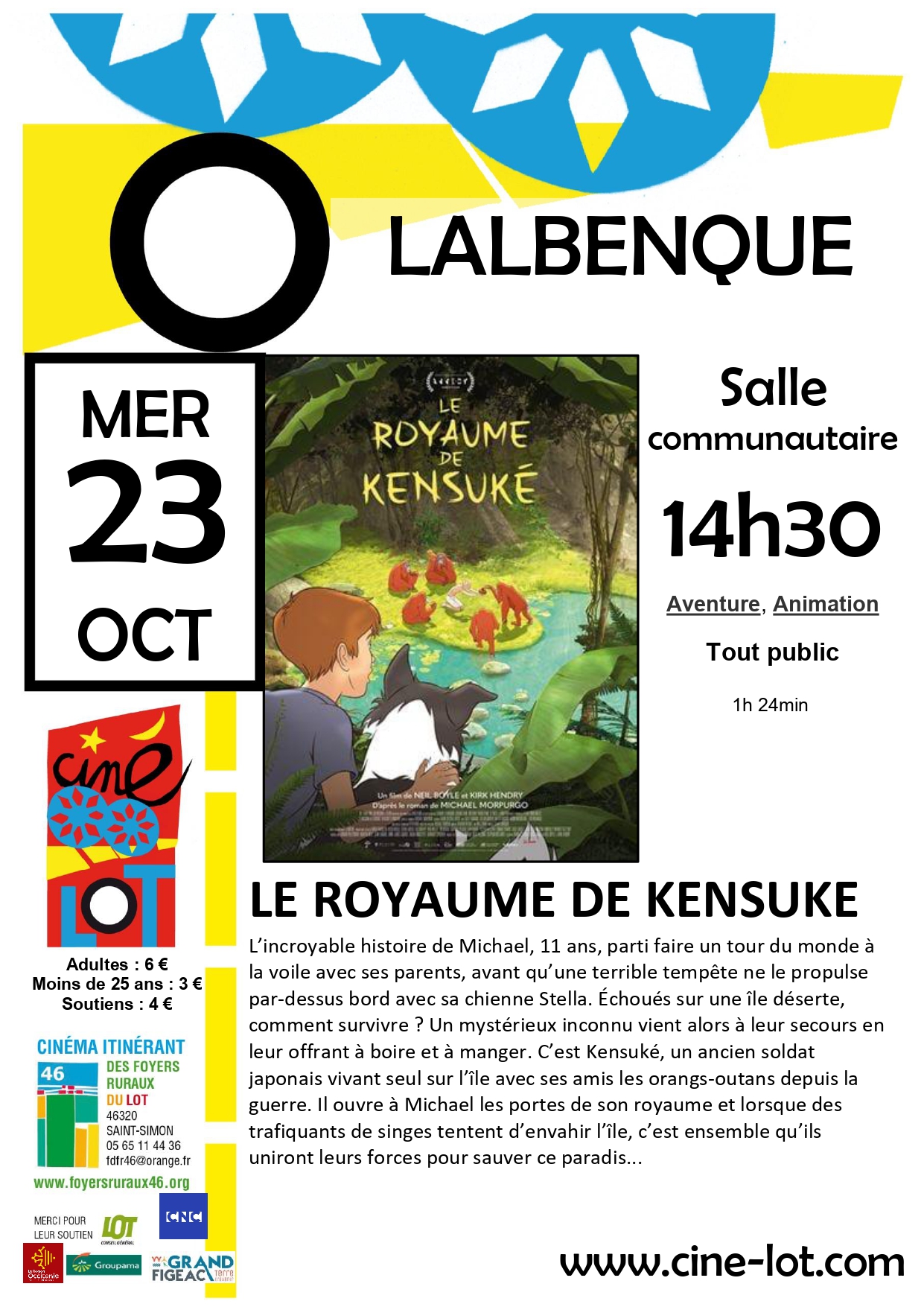 Ciné-Lot "Le Royaume de Kensuke"