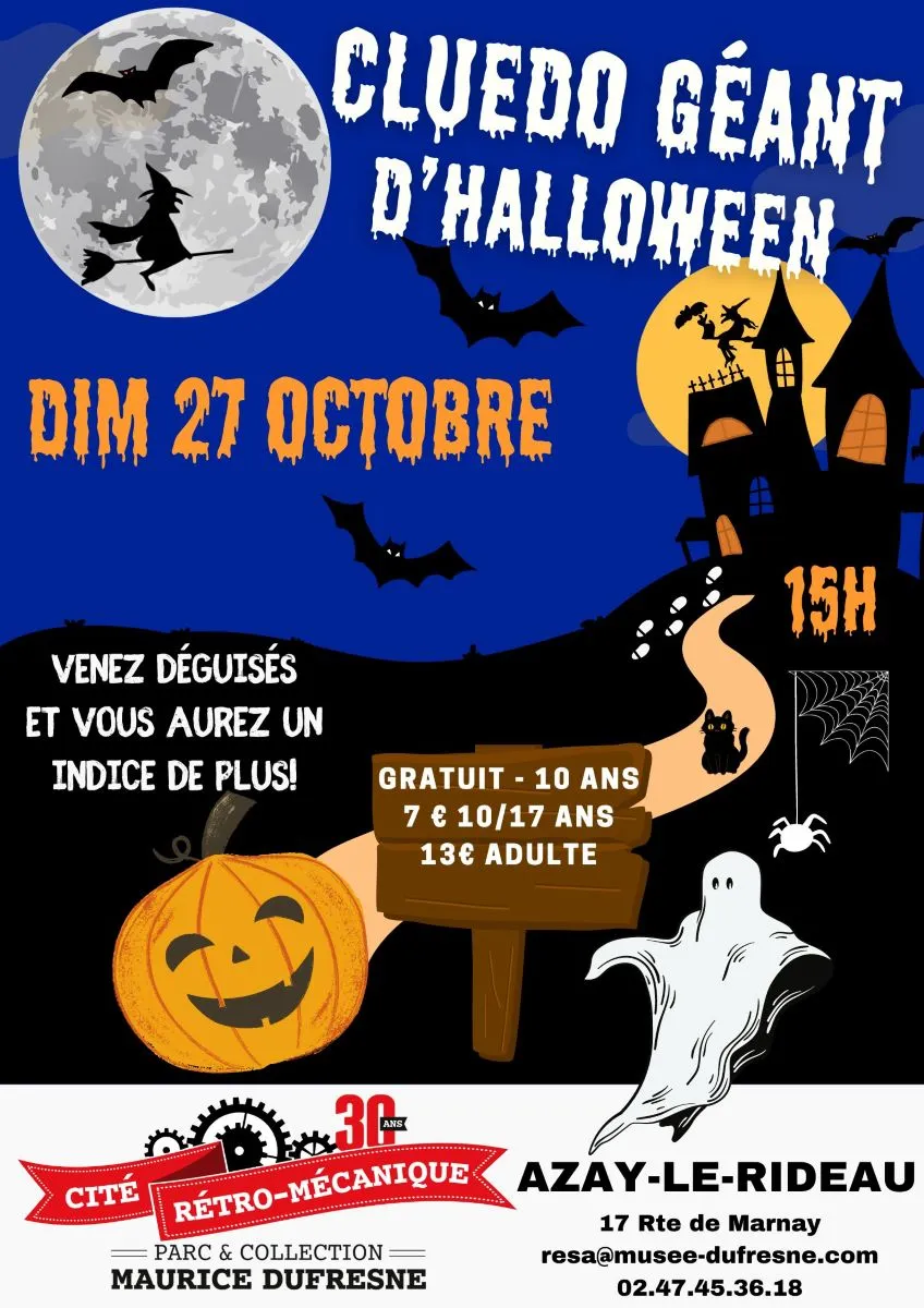 Cluedo Géant d'Halloween à la Cité Rétro-Mécanique Maurice Dufresne