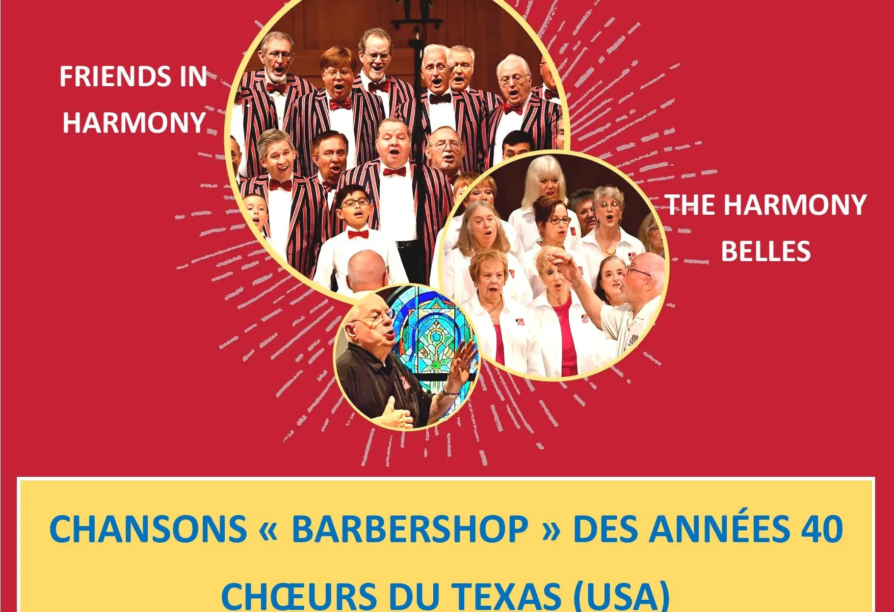 Concert de chants Barbershop par deux chœurs du Texas (USA) Friends in Harmony et The Harmony Belles