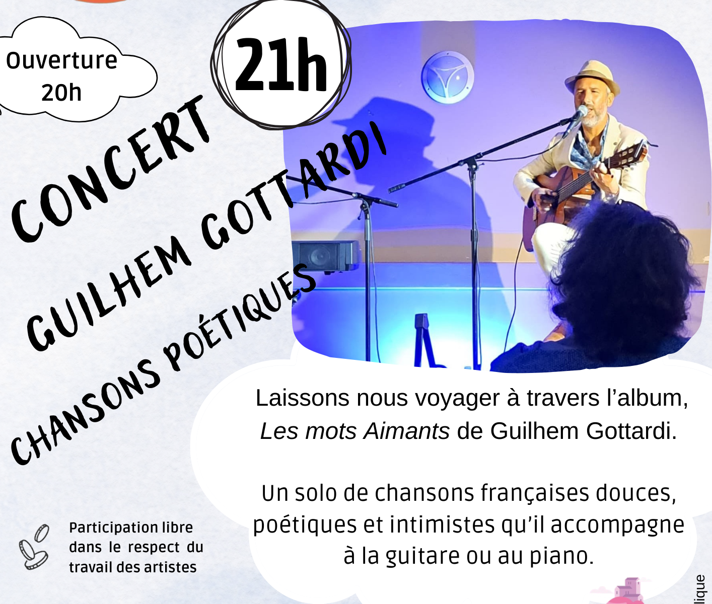 Concert Guilhem Gottardi au 3ème Lieu