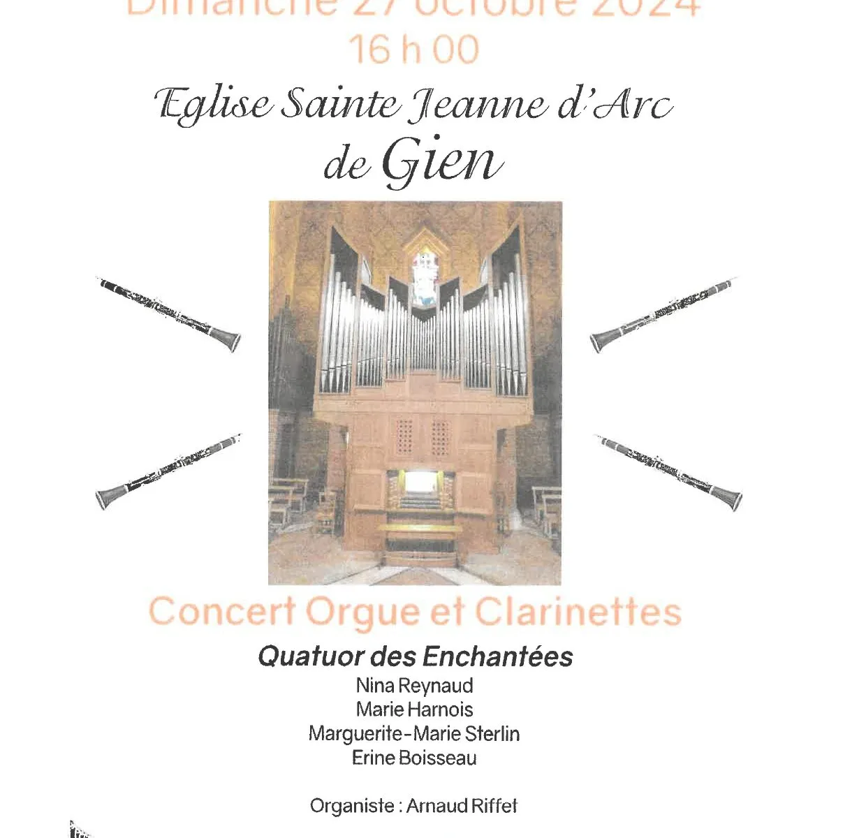 Concert Orgue et Clarinettes