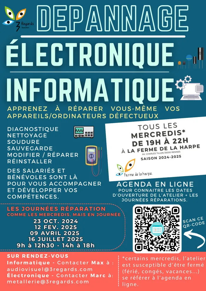 Dépannage électronique et informatique Ferme de la Harpe Rennes