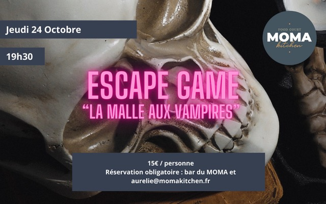 Escape game la malle aux vampires au Moma Kitchen