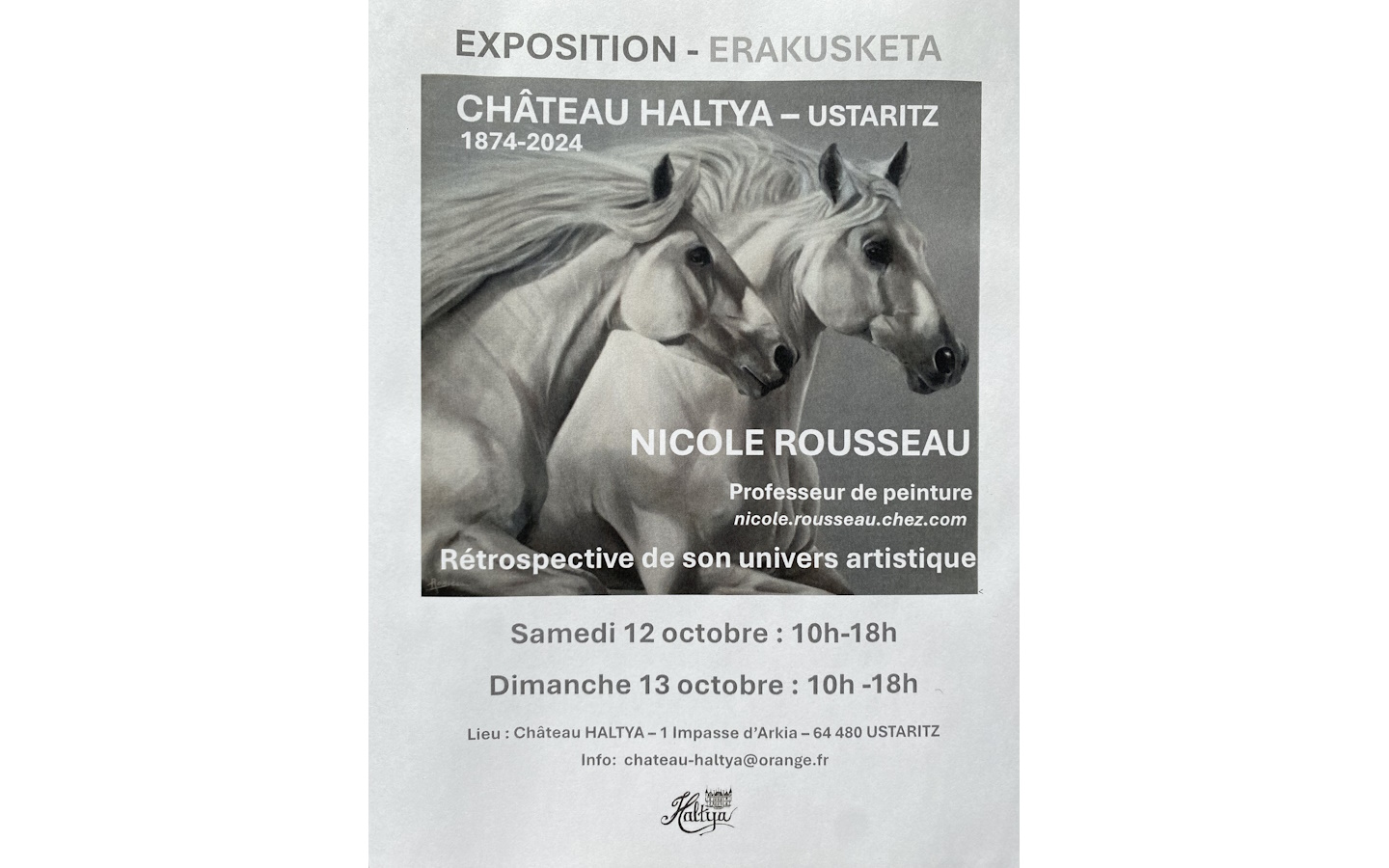 Exposition au Château Haltya Nicole Rousseau