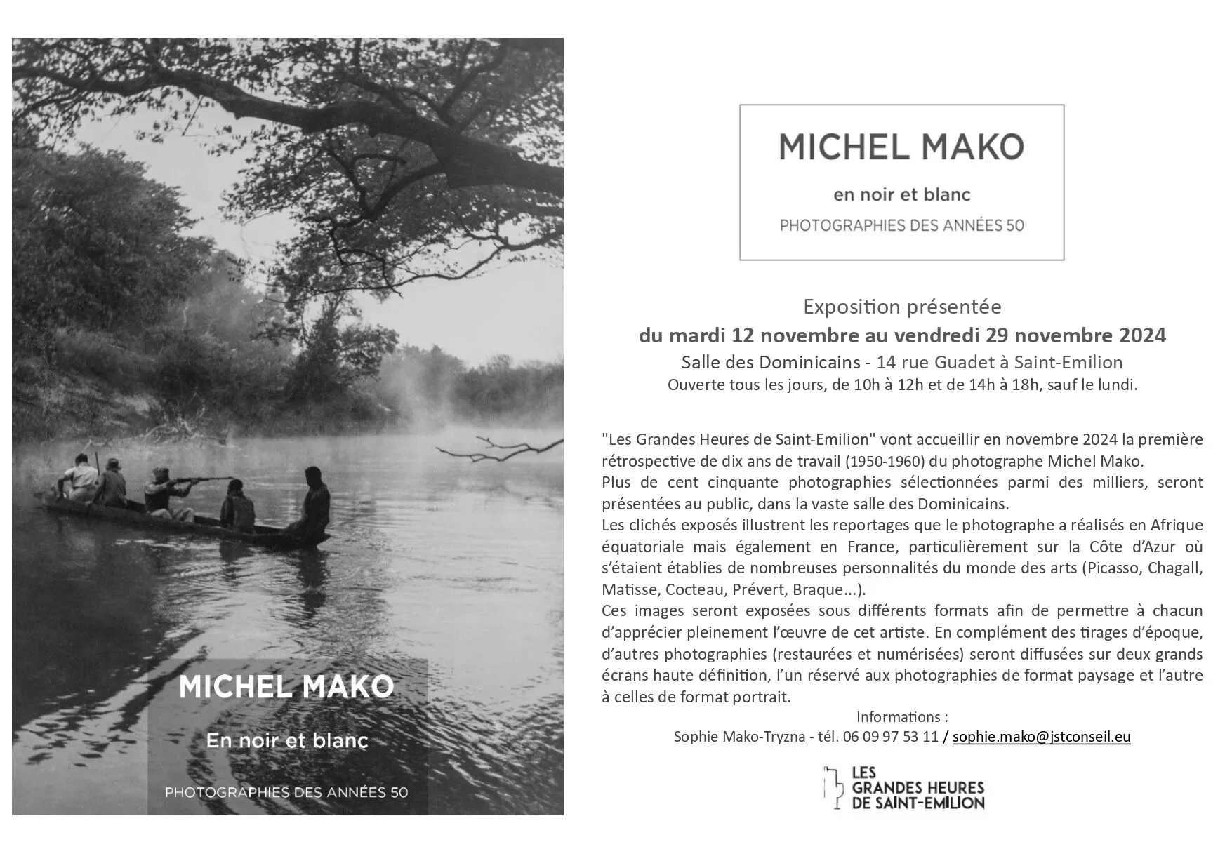 Exposition en noir et blanc de Michel Mako