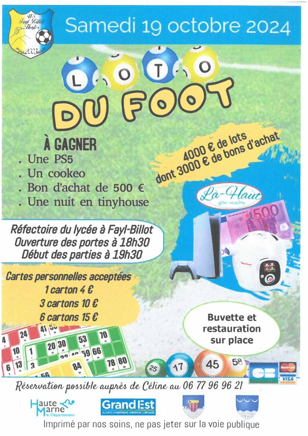 LOTO DU FOOT DE L'U.S.F.B.H. A FAYL-BILLOT