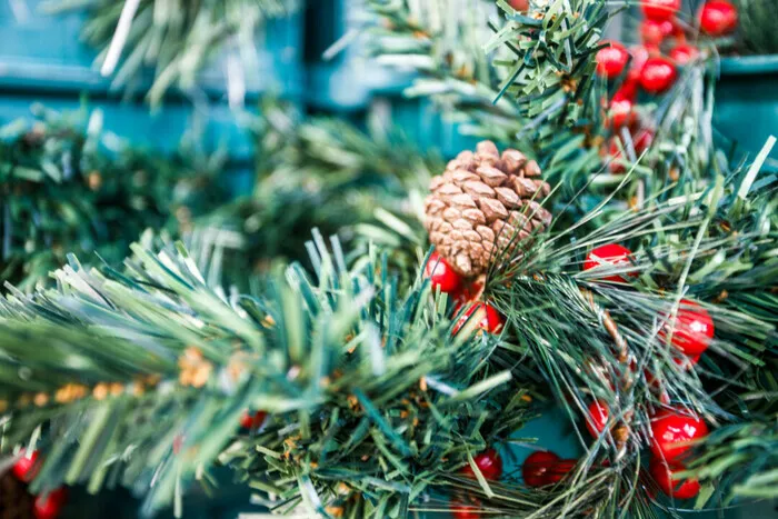 Déco de Noël en matériaux naturels Ferme Pédagogique Marcel Dhénin Lille